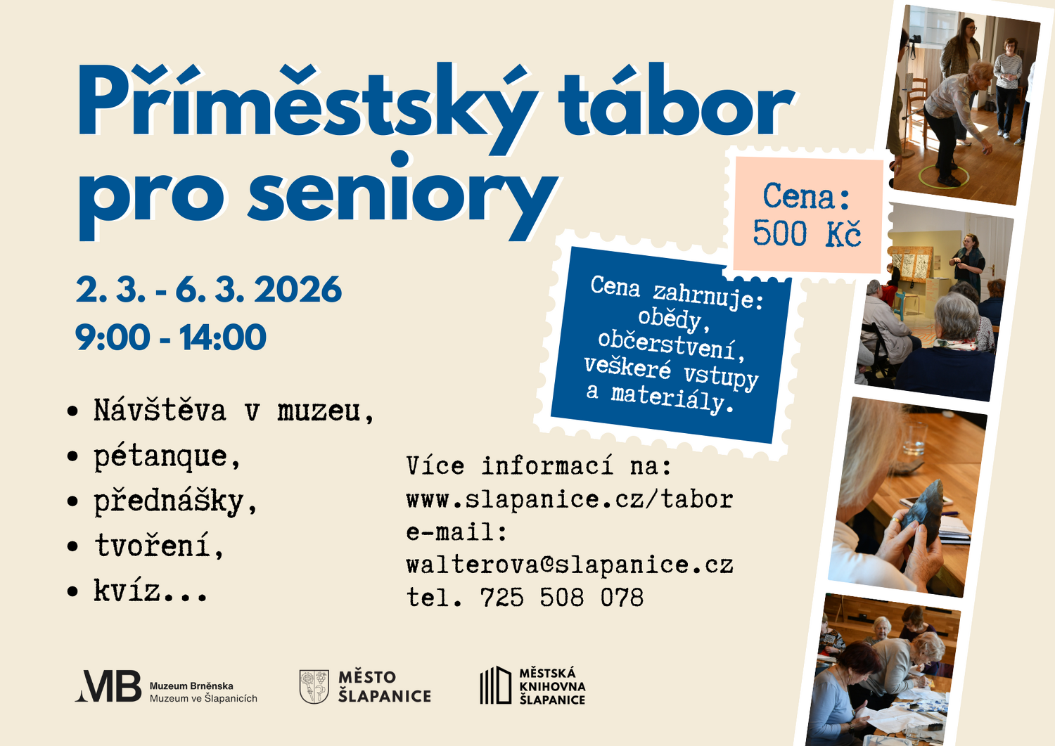 Příměstský tábor pro seniory - plakát